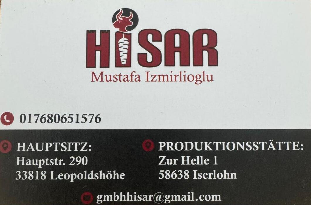 Hisar Almanya referans kartı